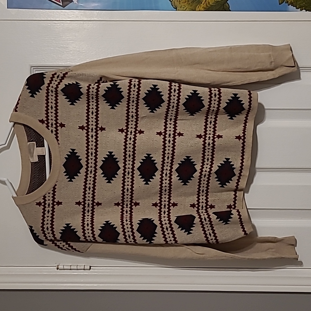 Geometric Print Patterned Sweater